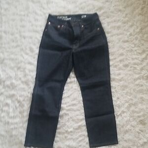 Womans Dark Blue Denium Vintage Slim Straight